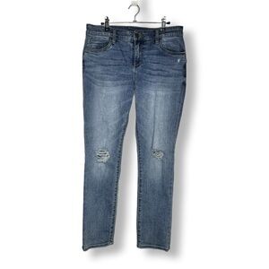 Women’s KUT FROM THE KLOTH Lite Wash Mid Rise Ripped Boyfriend Jeans Sz 8